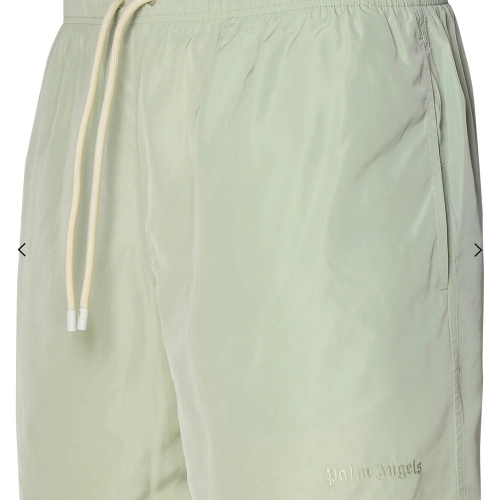Palm Angels Logo Embroidered Drawstring Swim Shorts size LARGE